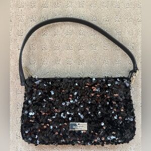 Kate Spade Black and Silver Sequin Shoulder Bag